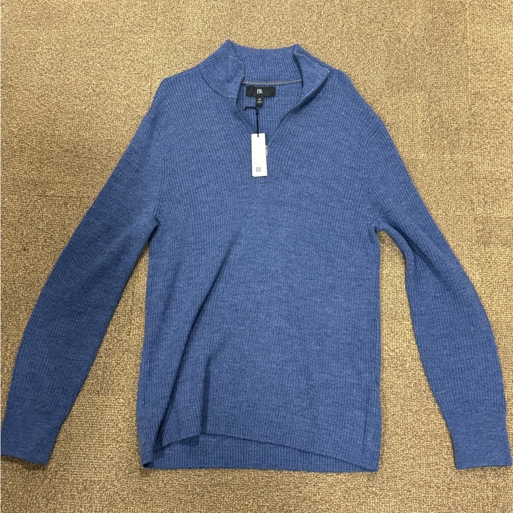 Banana Republic Men's Zip Up Sweater in Blue